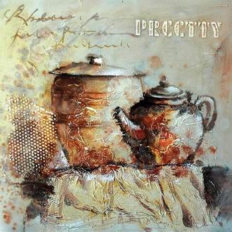 Textured Utensils oil painting